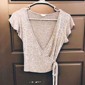 Grey crop top